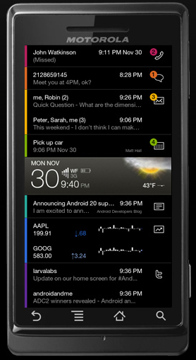 Illustration for article titled SlideScreen Android App Replaces Homescreen With Beautiful Information